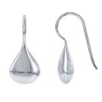 E028118 - Sterling Silver Teardrop French Wire Earrings