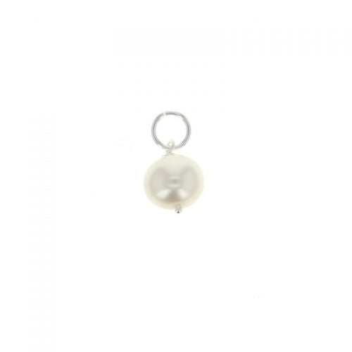 C051001-JUN - Sterling Silver and White Freshwater Pearl Charm