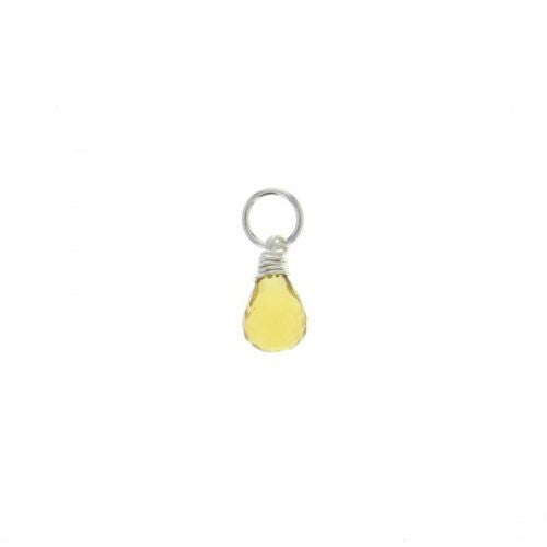 C051001-NOV - Sterling Silver and Faceted Citrine Quartz Charm