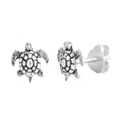E068028 - Sterling Silver Sea Turtle Post Earrings