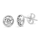 E068041 - Sterling Silver Celtic Knot Post Earrings.
