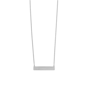 N005253 - Sterling Silver Engraveable Bar Necklace