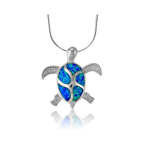 N028044 - Opal Turtle Necklace