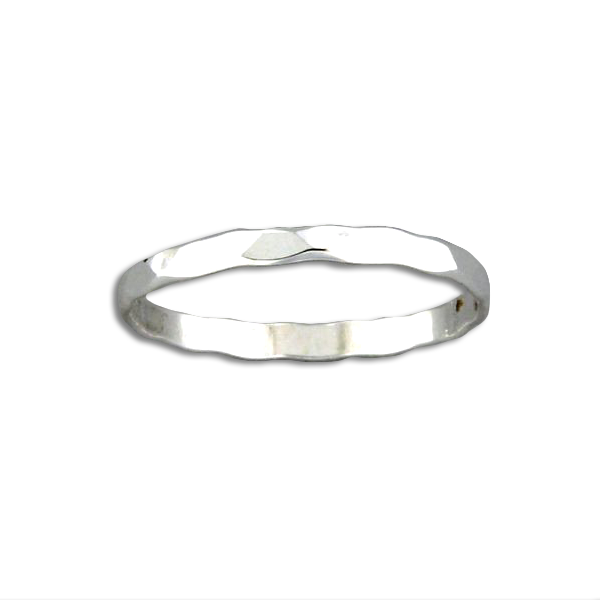 R064012 - Hammered Sterling Silver Band